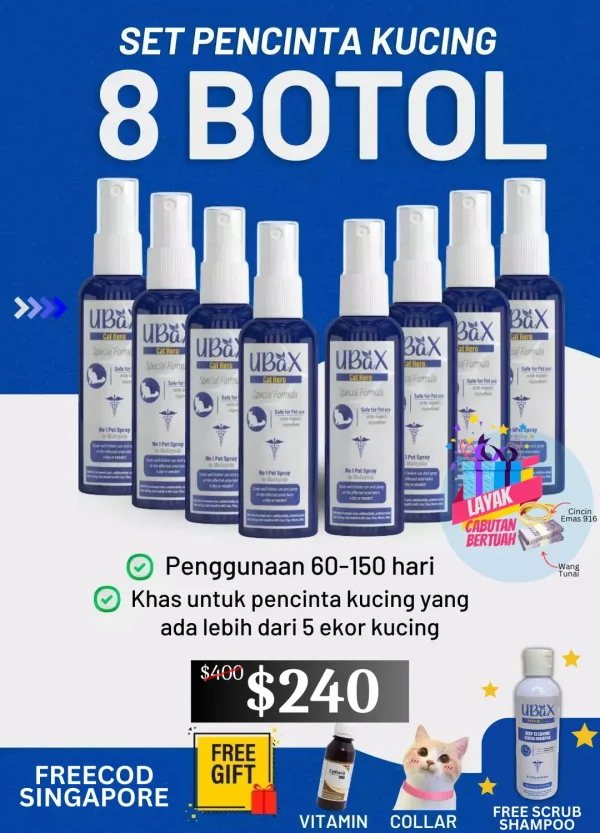 SET PENCINTA KUCING 8 BOTOL